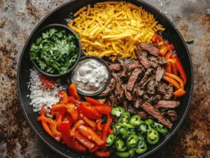 Preparation Steps For Sizzling Steak Fajita Bowl