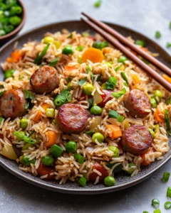 Asian Style Sausage Fried Rice