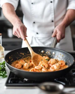 A Chef Strirring Coconut