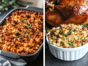 A Side By Side Comparison Of Dressing And Stuffin