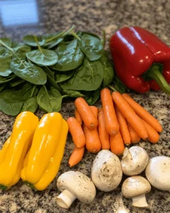 An Assortment Of Fresh Vegetables Including Bell