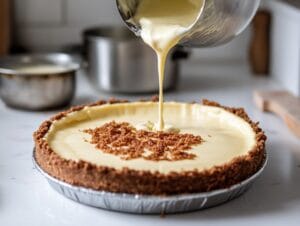 Assembling Crème Brûlée Cheesecake