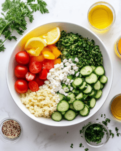 Fresh and Vibrant Grain-Based Salad with Vegetables