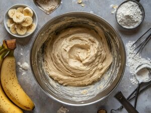 Mixing Banana Bread Batter
