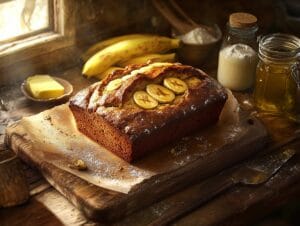 Moist Banana Bread Slices
