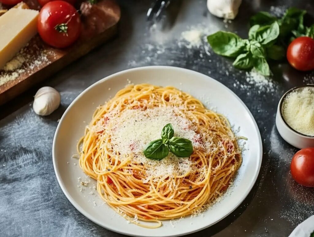 Perfectly Tossed Spaghetti With Fresh