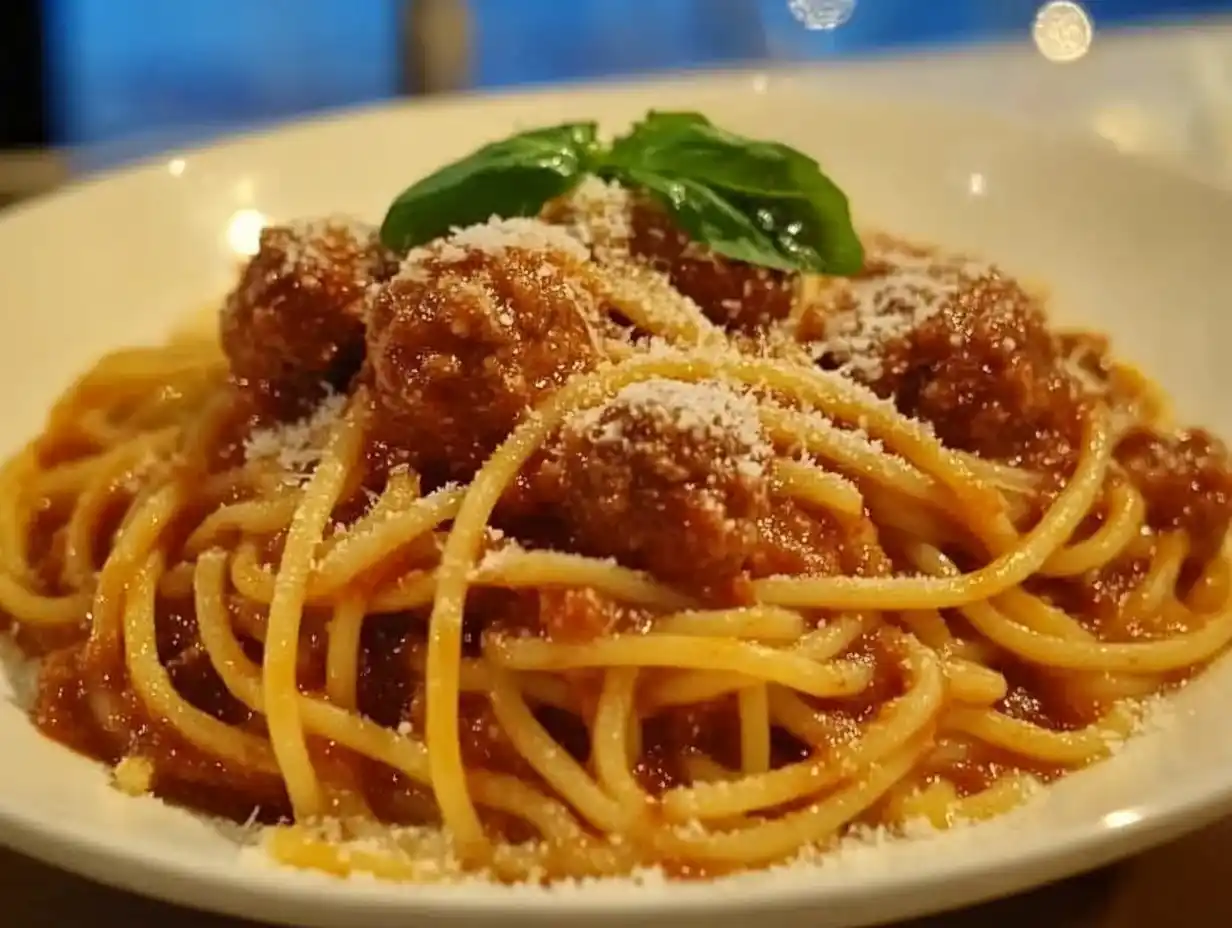 Spaghetti Bolognese With Meatballs