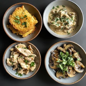 Three Small Plates Displaying Variations Of Chick