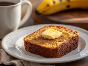 Toasted Banana Bread Slice