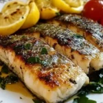 Grilled Branzino With Mediterranean Garnish