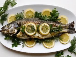 Grilled Bronzini With Lemon And Fresh Herbs