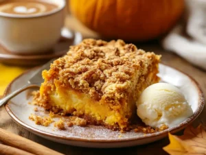 Pumpkin Dump Cake Slice