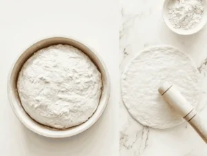 Rolling Out Sourdough Tortilla Dough