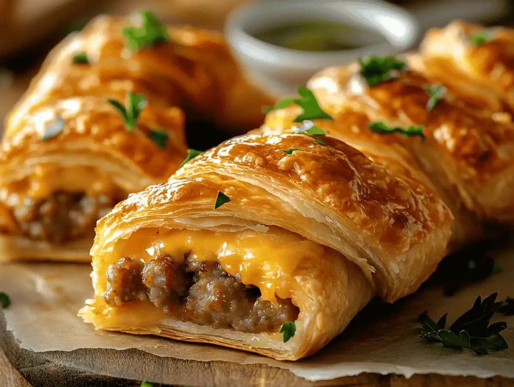 Baked Sausage Crescent Rolls