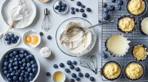 Preparation Steps For Almond Flour Blueberry Muffins