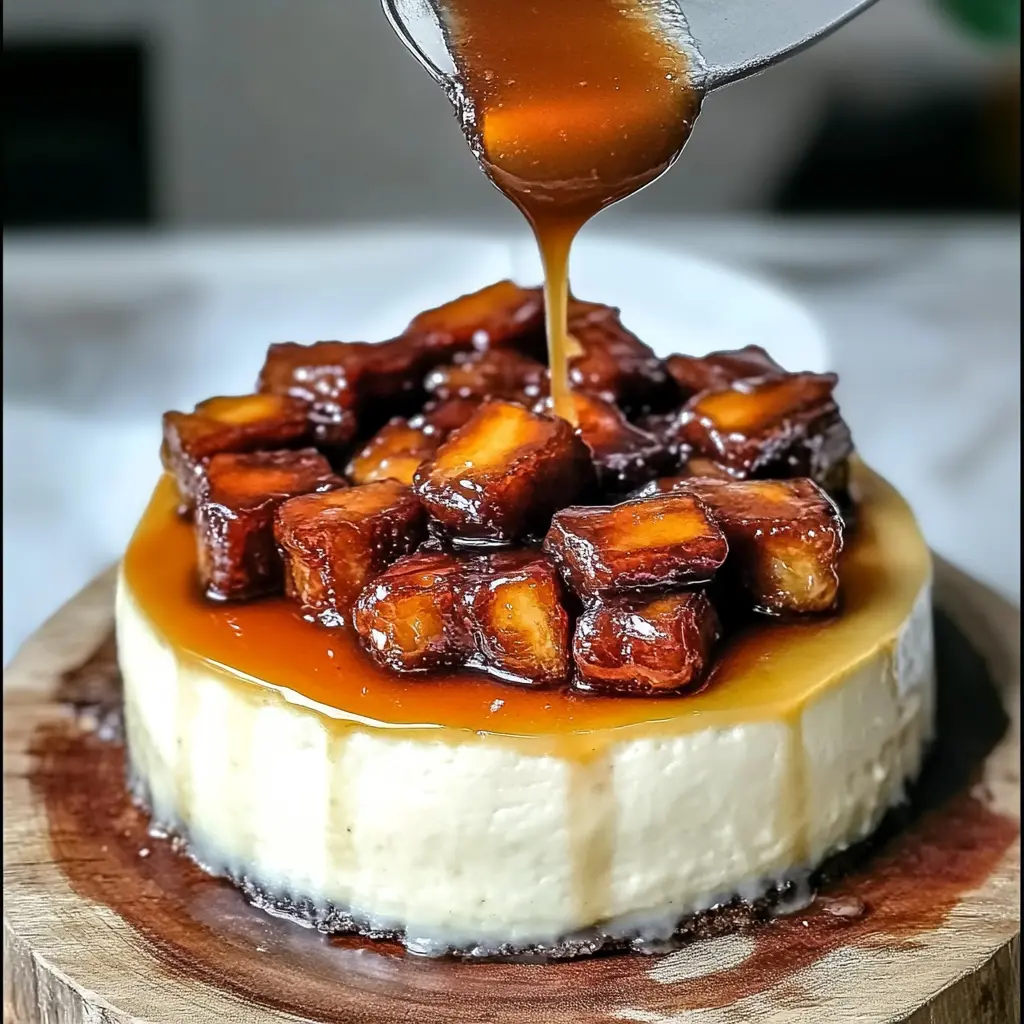 Caramelized Banana Cheesecake With Rum Glaze