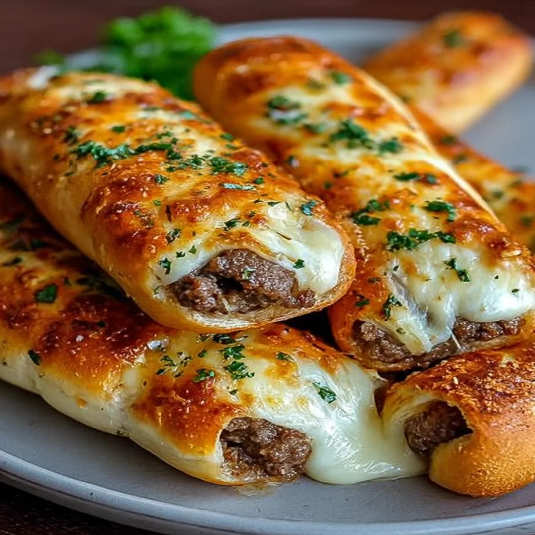 Philly Cheesesteak Stuffed Cheesy Breadsticks