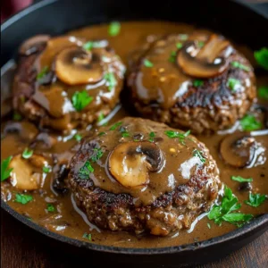 Salisbury Steak With Mushroom Gravy